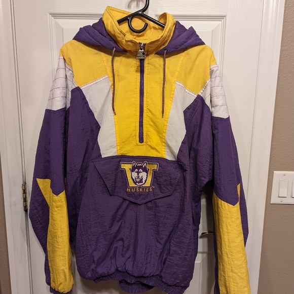 VTG STARTER UW HUSKIES JACKET MENS SIZE XL
